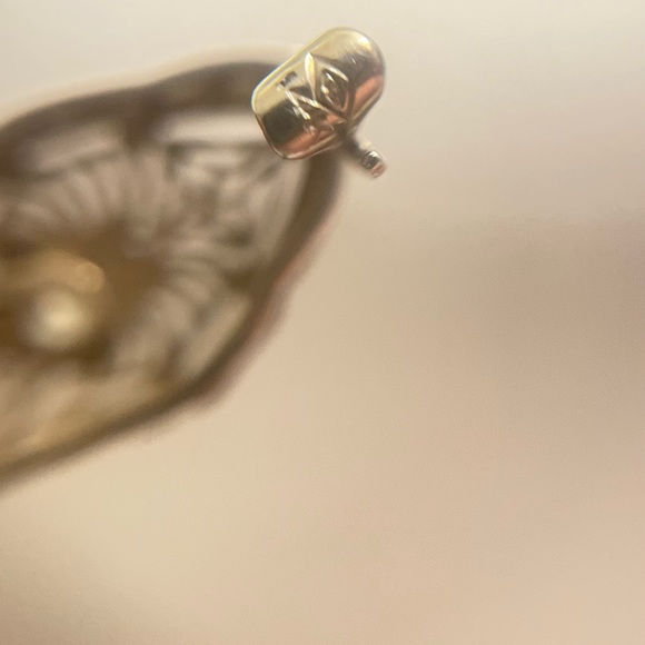 French Art Deco 14K white gold brooch - Picture 3 of 3